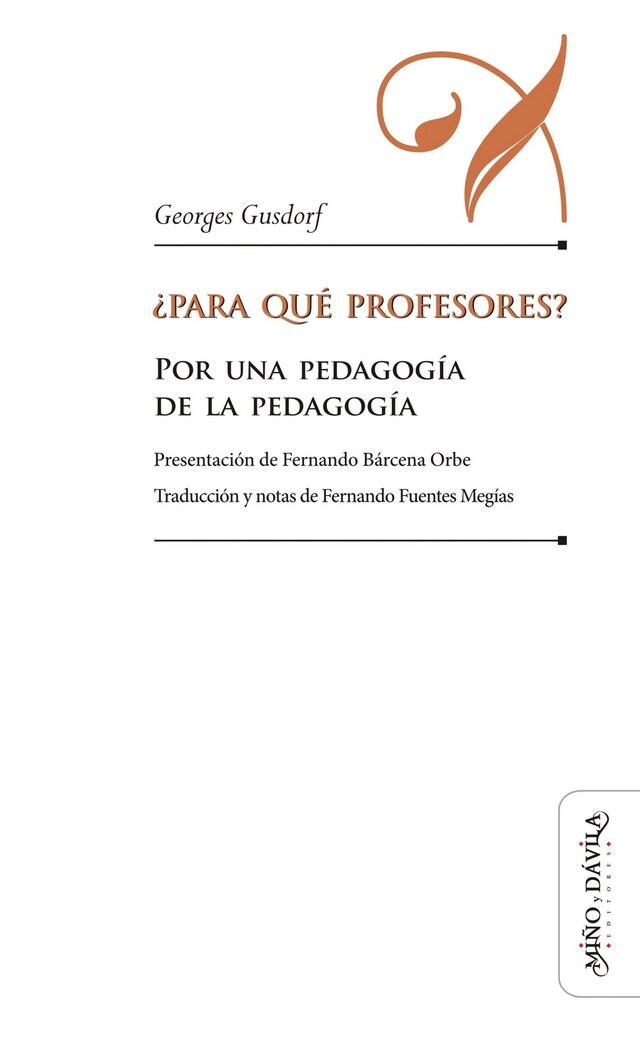 Kirjankansi teokselle ¿Para qué profesores?