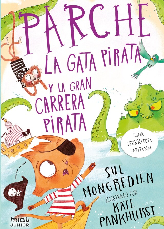 Book cover for Parche, la gata pirata y la gran carrera pirata