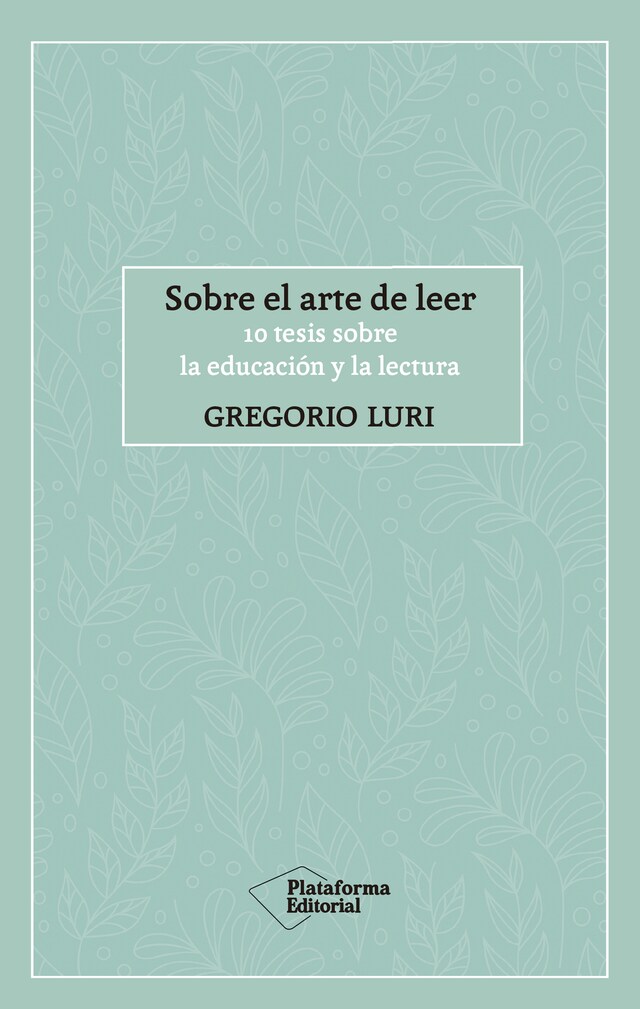 Book cover for Sobre el arte de leer