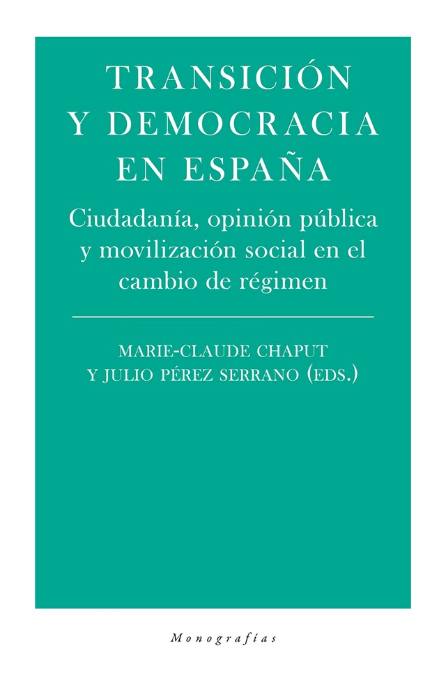 Boekomslag van Transición y democracia en España