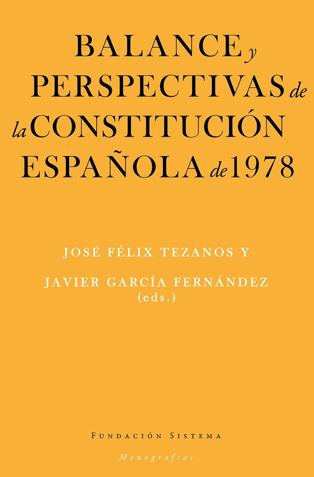 Portada de libro para Balance y perspectivas de la Constitución española de 1978