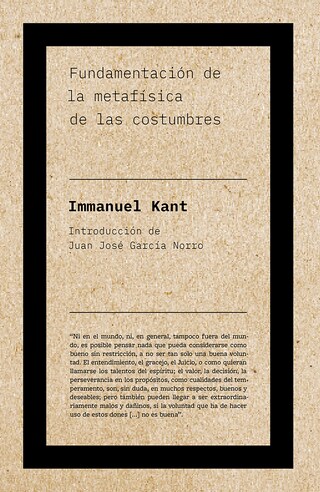 Fundamentación de la metafísica de las costumbres bookCoverFor