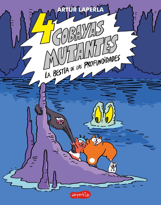 Book cover for 4 cobayas mutantes. La bestia de las profundidades