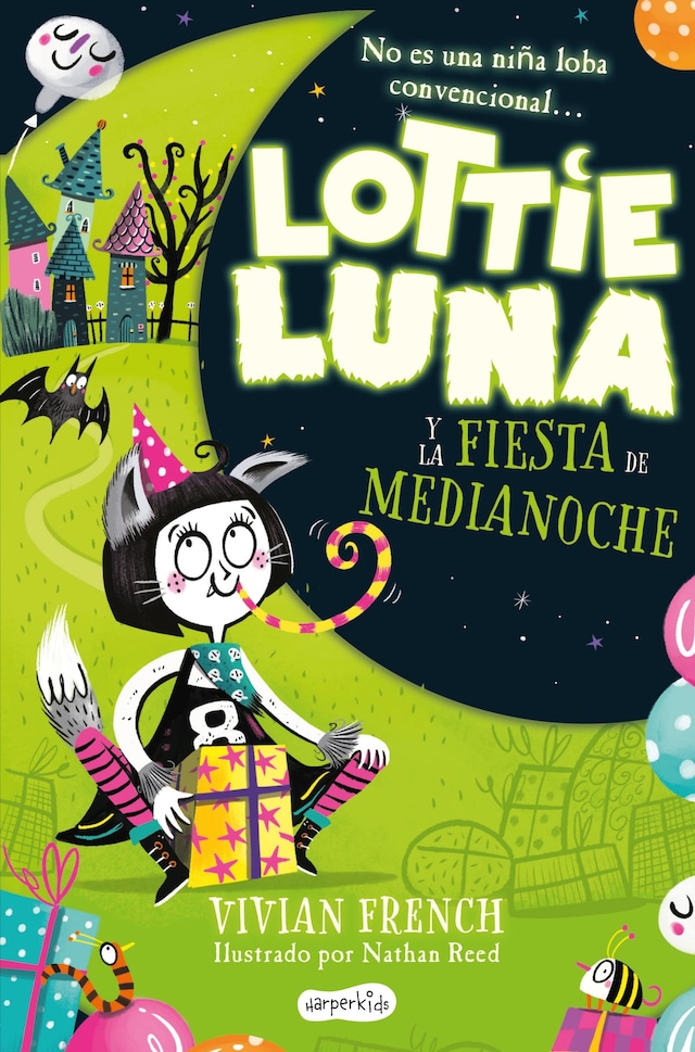Boekomslag van Lottie Luna y la fiesta de medianoche