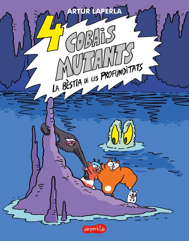 Buchcover für 4 cobais mutants. La bèstia de les profunditats