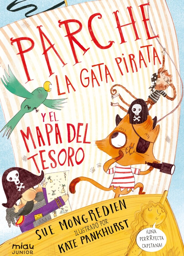 Book cover for Parche, la gata pirata y el mapa del tesoro