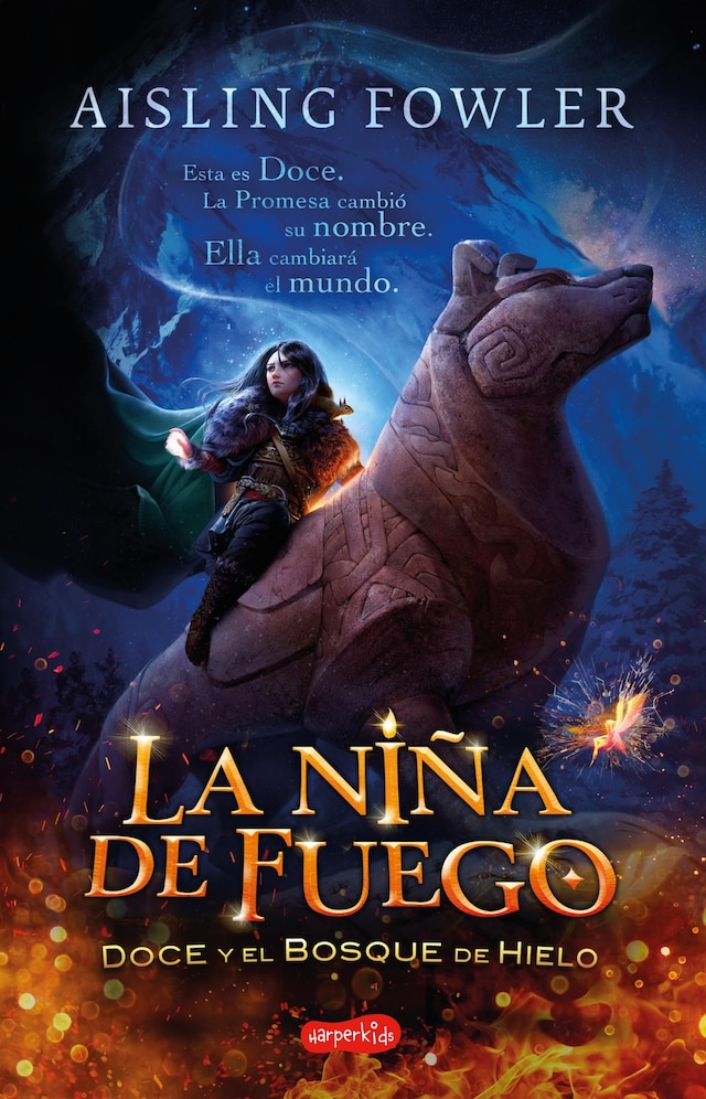 Book cover for La niña de fuego. Doce y el bosque de hielo