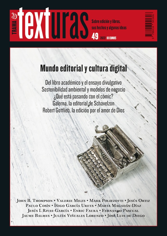 Boekomslag van Texturas 49: Mundo editorial y cultura digital