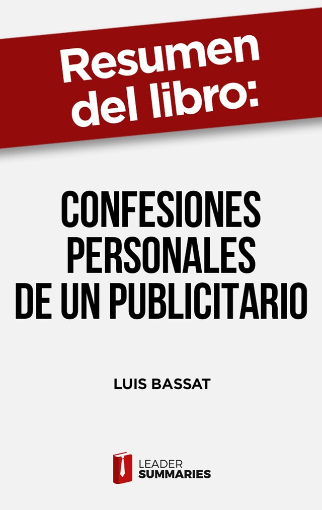 Buchcover für Resumen del libro "Confesiones personales de un publicitario" de Luis Bassat