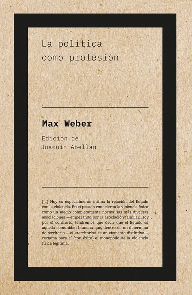 Book cover for La política como profesión