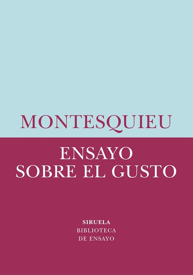 Book cover for Ensayo sobre el gusto