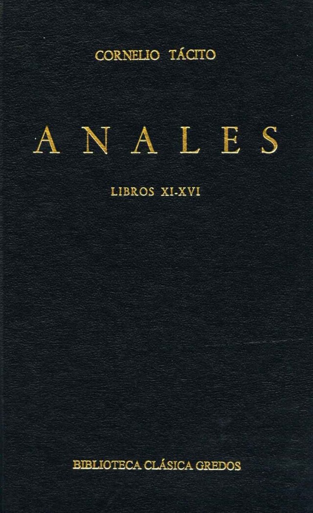 Kirjankansi teokselle Anales. Libros XI-XVI