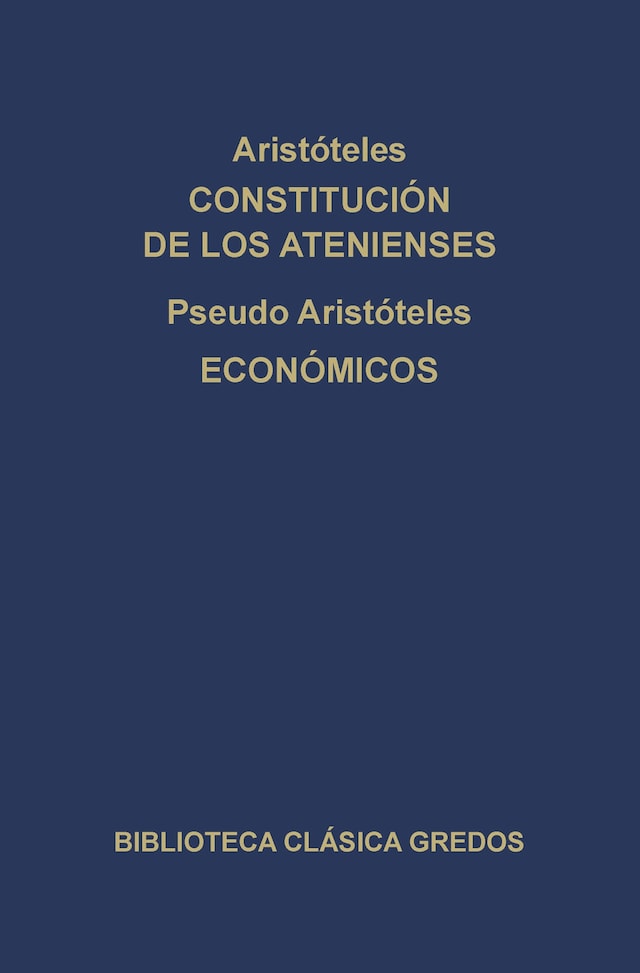 Boekomslag van Constitución de los Atenienses. Económicos.