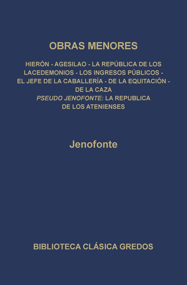 Okładka książki dla Obras menores. La república de los Atenienses.