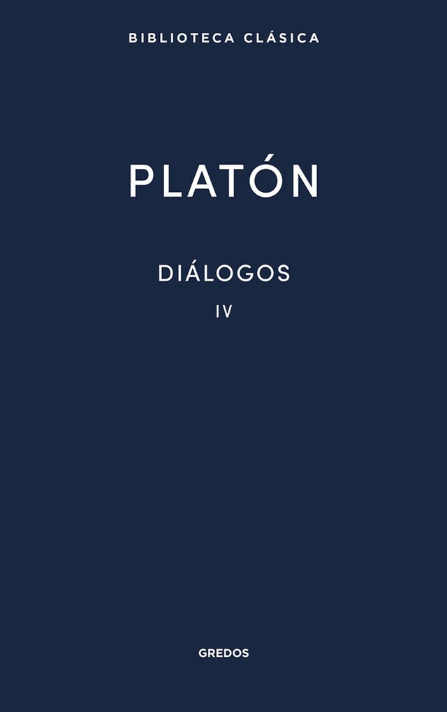 Kirjankansi teokselle Diálogos IV.