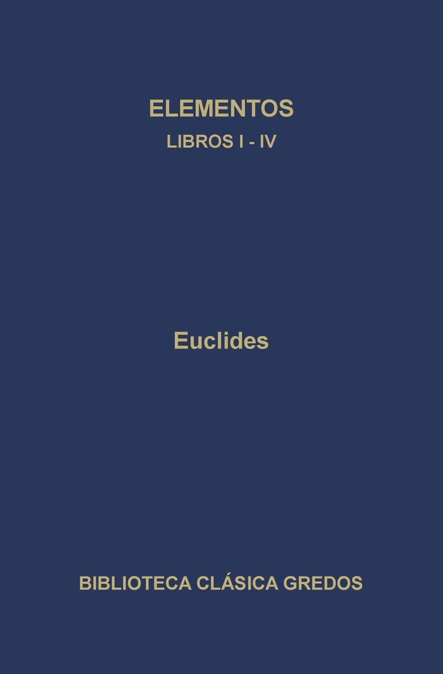 Book cover for Elementos. Libros I-IV.