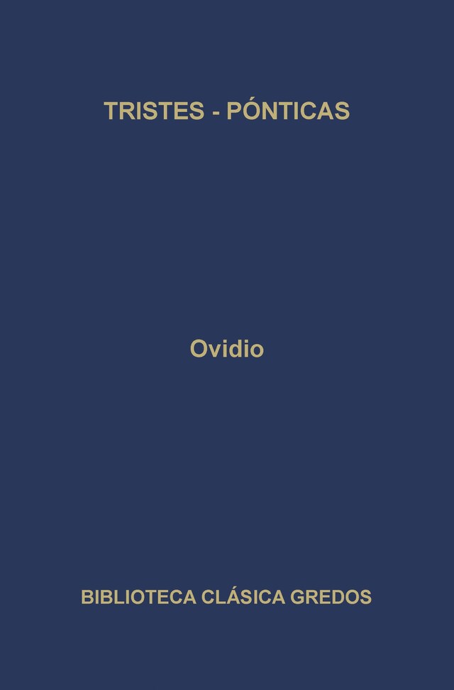 Book cover for Tristes. Pónticas