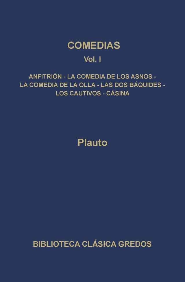 Portada de libro para Comedias I