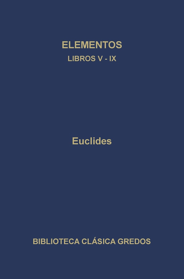 Book cover for Elementos. Libros V-IX