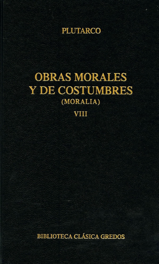 Boekomslag van Obras morales y de costumbres (Moralia) VIII