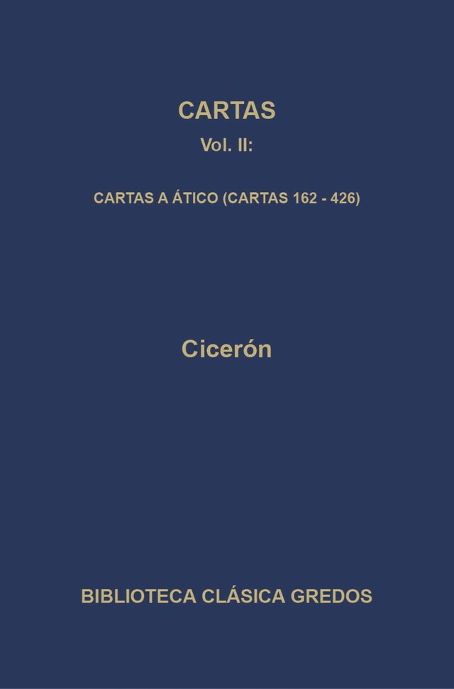 Buchcover für Cartas II. Cartas a Ático (Cartas 162-426)