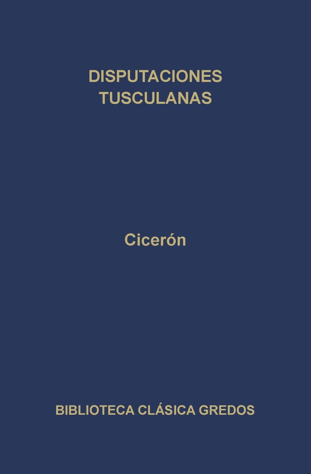 Couverture de livre pour Disputaciones tusculanas