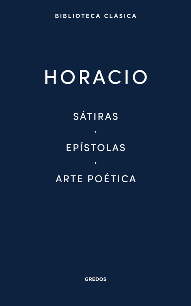 Buchcover für Sátiras. Epístolas. Arte poética.