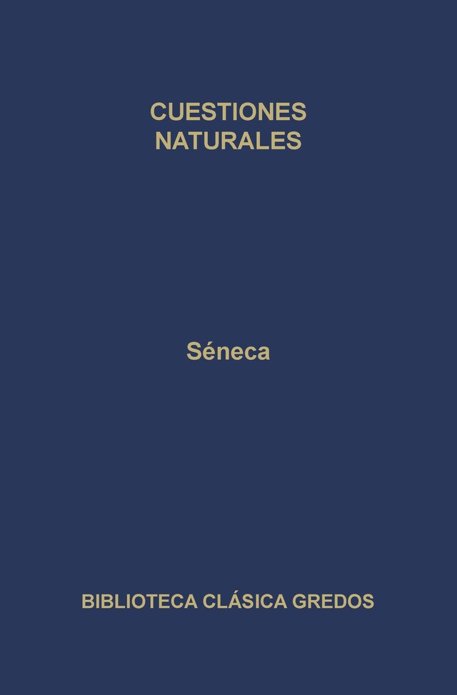 Buchcover für Cuestiones naturales