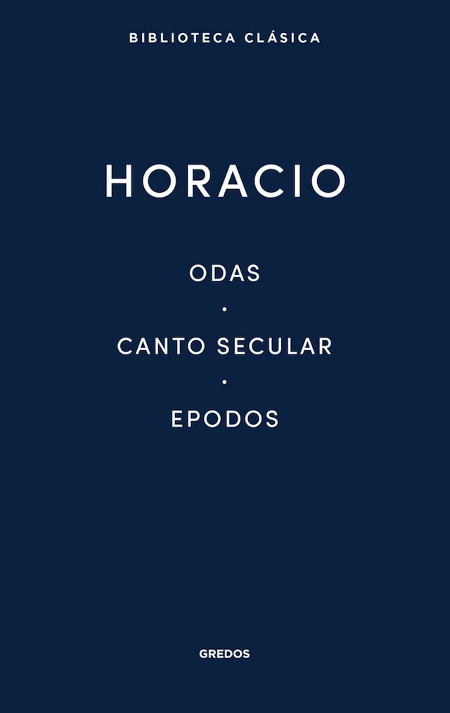 Book cover for Odas. Canto secular. Epodos