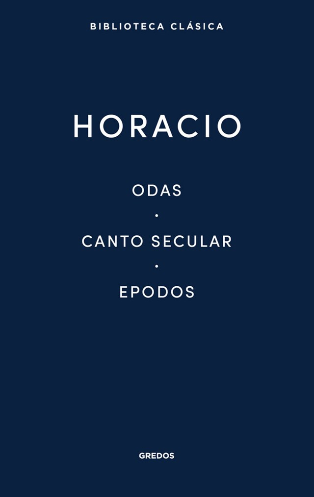 Buchcover für Odas. Canto secular. Epodos