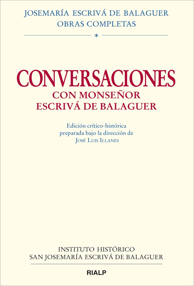 Portada de libro para Conversaciones con Mons. Escrivá de Balaguer