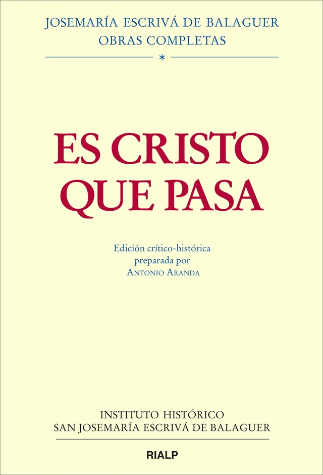 Portada de libro para Es Cristo que pasa