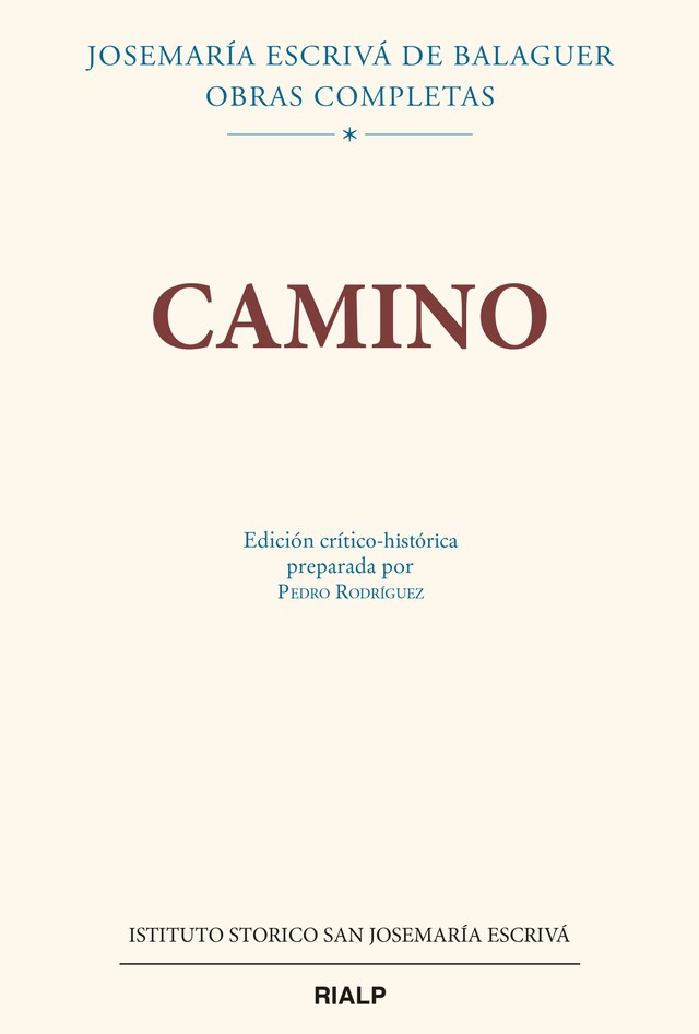 Portada de libro para Camino. Edición crítico-histórica