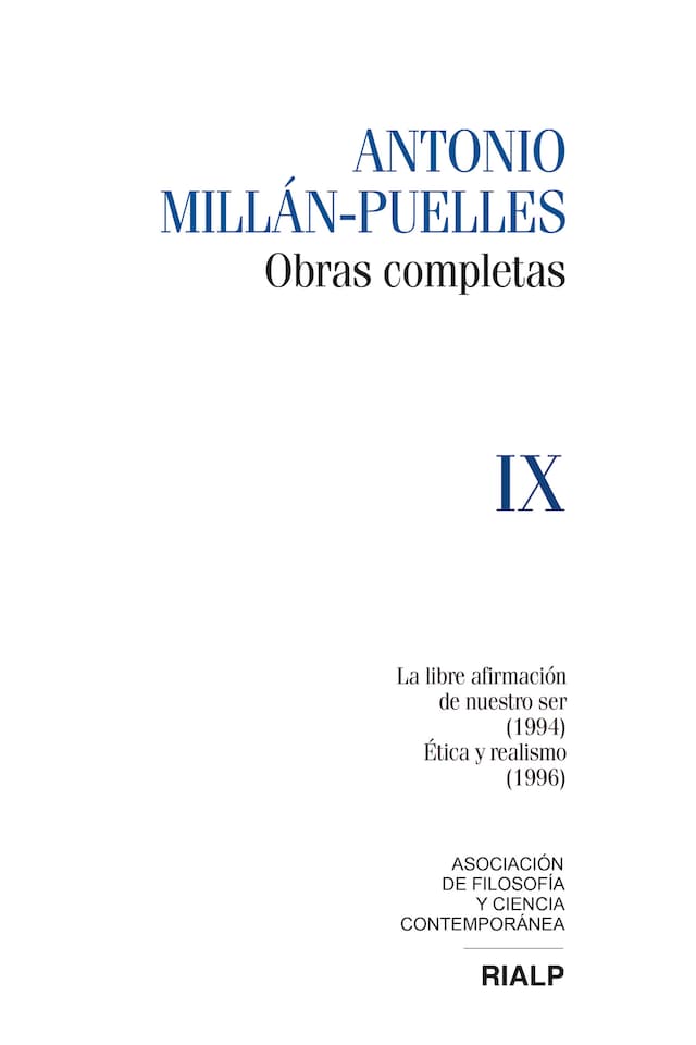 Boekomslag van Millán-Puelles. IX. Obras completas