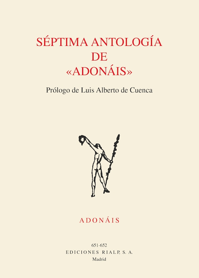 Buchcover für Séptima antologia de Adonáis