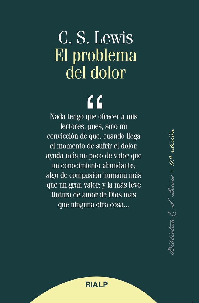 Kirjankansi teokselle El problema del dolor