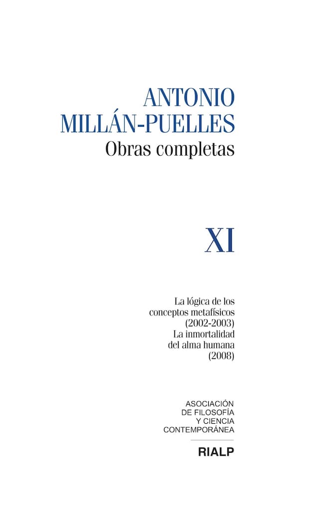 Bogomslag for Millán-Puelles Vol. XI Obras Completas