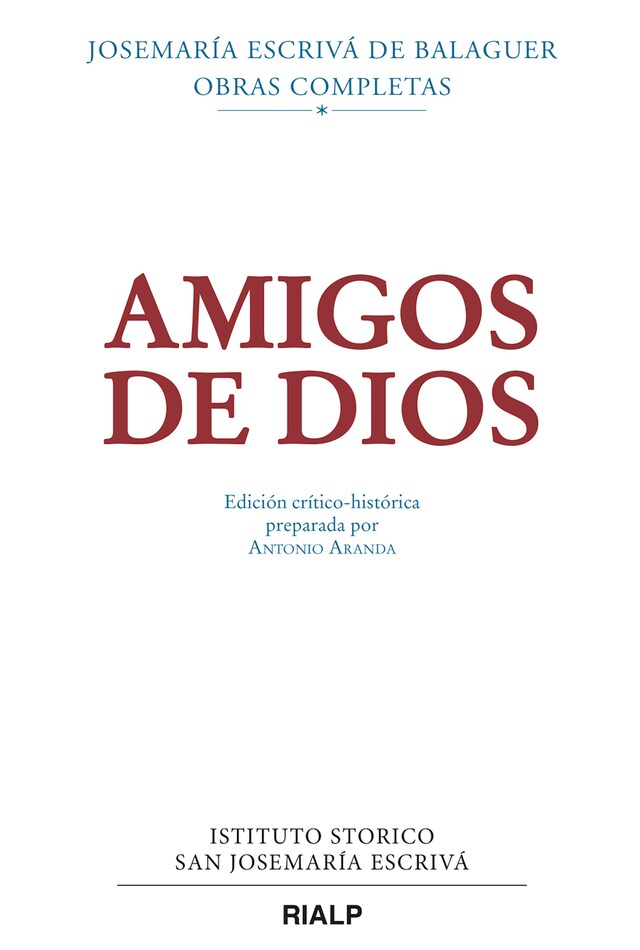 Portada de libro para Amigos de Dios (crítico-histórica)