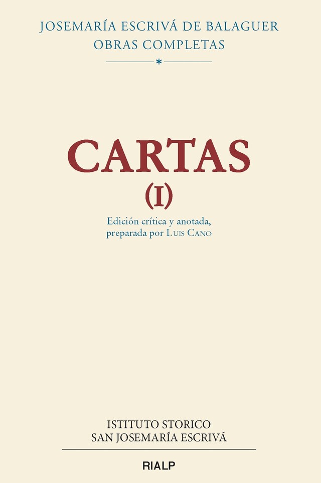 Copertina del libro per Cartas (I)