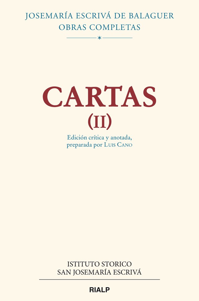 Boekomslag van Cartas II (Edición crítico-histórica)