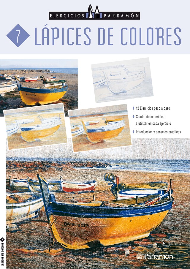 Portada de libro para Ejercicios Parramón. Lápices de colores