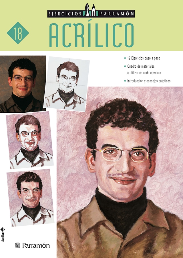 Portada de libro para Ejercicios Parramón. Acrílico