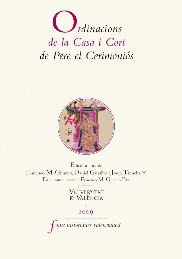 Book cover for Ordinacions de la Casa i Cort de Pere el Ceremoniós