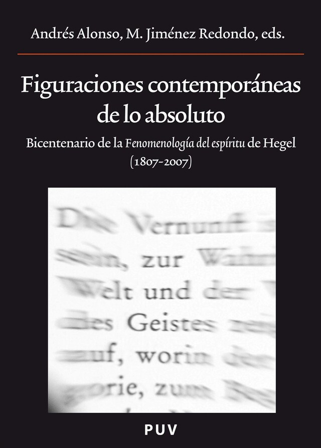 Book cover for Figuraciones contemporáneas de lo absoluto