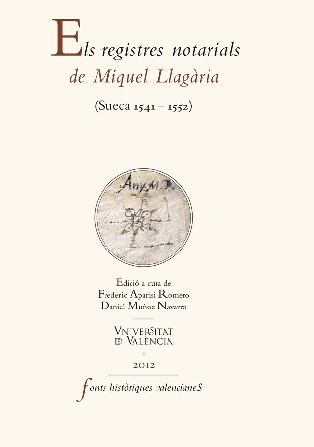 Portada de libro para Els registres notarials de Miquel Llagària