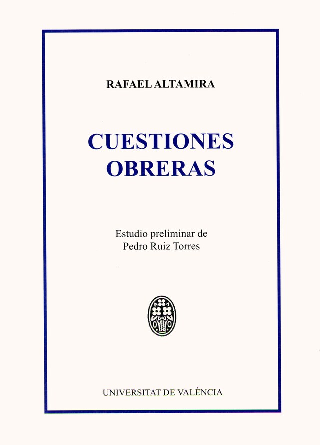 Copertina del libro per Cuestiones obreras