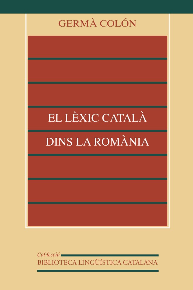 Buchcover für El lèxic català dins la Romània