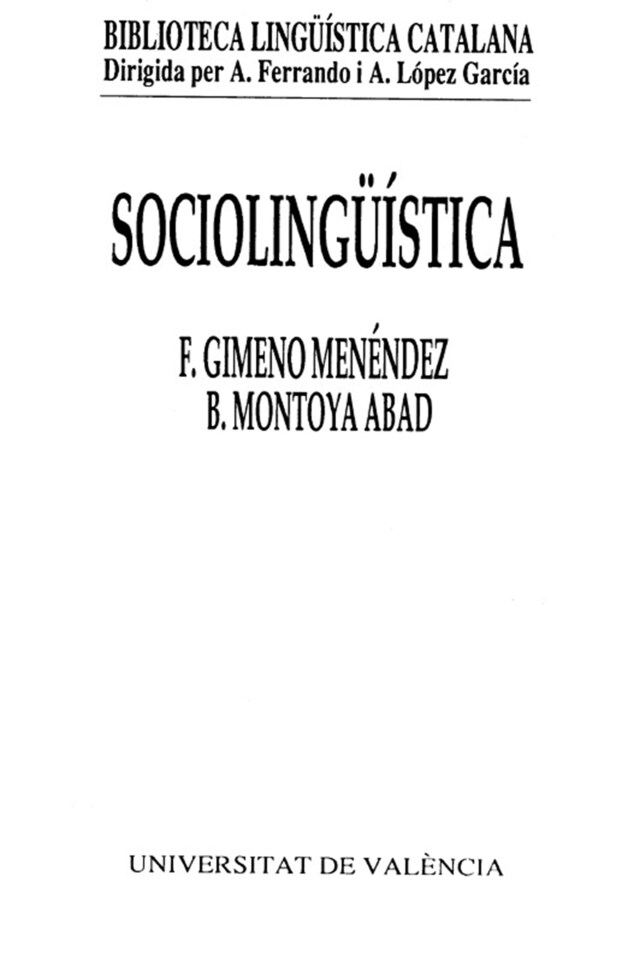 Bogomslag for Sociolingüística