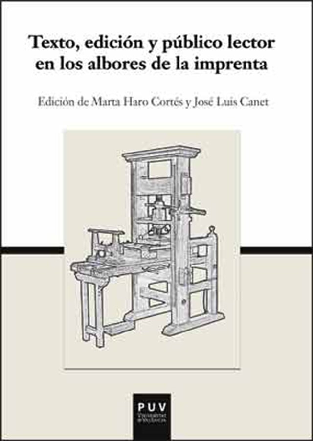 Kirjankansi teokselle Texto, edición y público lector en los albores de la imprenta