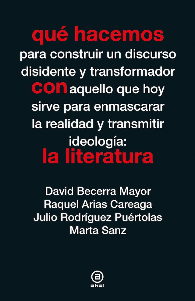 Portada de libro para Qué hacemos con la literatura